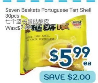 Oceans Fresh Food Market Seven baskets Portuguese Tart Shell offer