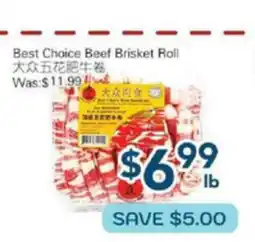 Oceans Fresh Food Market Best Choice Beef Brisket Roll offer