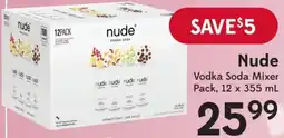 Sobeys Nude Vodka Soda Mixer Pack offer