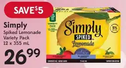 Sobeys Simply Spiked Lemonade Variety Pack offer