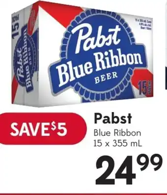 Sobeys Pabst Blue Ribbon offer