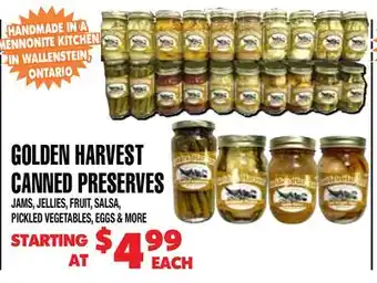 Len's Mill Stores GOLDEN HARVEST CANNED PRESERVES offer