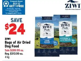 Ren’s Pets Depot ZIWI Bags of Air Dried Dog Food offer