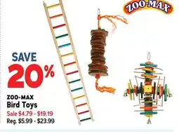 Ren’s Pets Depot ZOO-MAX Bird Toys offer