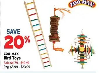 Ren’s Pets Depot ZOO-MAX Bird Toys offer