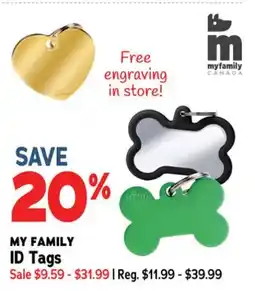 Ren’s Pets Depot MY FAMILY ID Tags offer