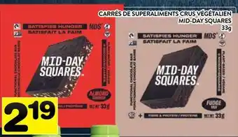 Supermarché PA CARRÉS DE SUPERALIMENTS CRUS VÉGÉTALIEN MID-DAY SQUARES offer