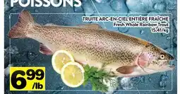 Supermarché PA TRUITE ARC-EN-CIEL ENTIÈRE FRAÎCHE | Fresh Whole Rainbow Trout offer