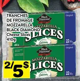 Supermarché PA TRANCHES DE FROMAGE MOZZARELLA BLACK DIAMOND | Black Diamond Cheese Slices offer