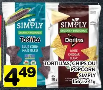 Supermarché PA TORTILLAS, CHIPS OU POPCORN SIMPLY offer