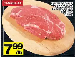 Supermarché PA PALETTE DE BOEUF FRAIS DÉSOSSÉE |Fresh Boneless Beef Blade Roast offer