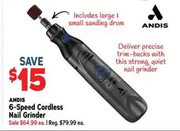 Ren’s Pets Depot ANDIS 6-Speed Cordless Nail Grinder offer