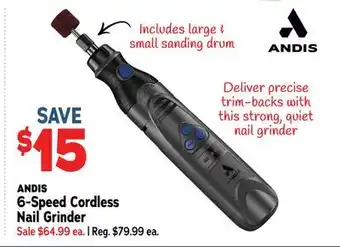 Ren’s Pets Depot ANDIS 6-Speed Cordless Nail Grinder offer