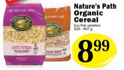 Ferraro Foods Nature's Path Organic Cereal offer