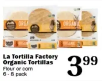 Ferraro Foods La tortilla factory organic tortillas offer