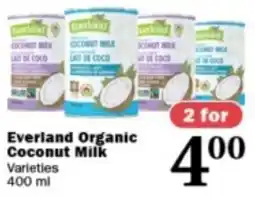 Ferraro Foods Everland Organic Coconut Milk offer