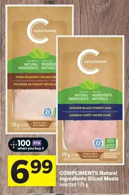 Co-op Atlantic Compliments natural ingredients sliced meats offer