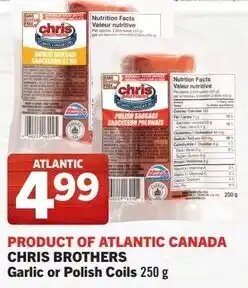 Co-op Atlantic Chris brothers garlic or polish coils offer