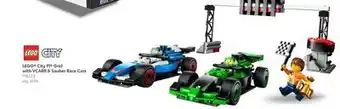 Toys R us LEGO City F1 Grid with VCARB & Sauber Race Cars offer