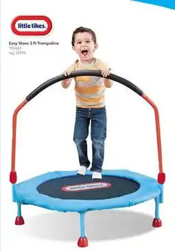 Toys R us Little Tikes Easy Store 3 ft Trampoline offer