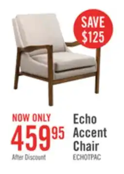 The Brick Echo 27.95 Fabric Accent Chair with Wood Arms and Legs - Beige offer