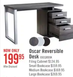 The Brick Oscar 47 Reversible Office Desk with Storage - Grey offer