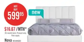 The Brick Nova Upholstered Queen Size Platform Bed offer