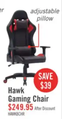 The Brick Hawk 27.5 Ergonomic Gaming Chair - Black & Red offer