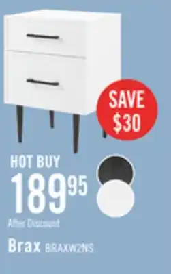 The Brick Brax Nightstand - White offer