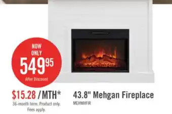 The Brick Mehgan 43.8 Modern Electric Fireplace - White & Brown Two Tone offer