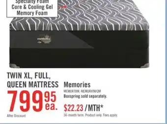 The Brick Springwall Memories Smooth Top Firm Twin XL Mattress offer