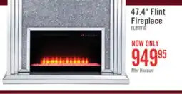 The Brick Flint 47.4 Glam Electric Fireplace - Silver and Glass offer