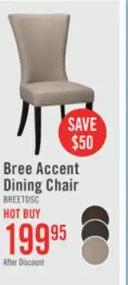 The Brick Bree Dining Chair with Vegan Leather Fabric - Taupe offer