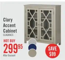 The Brick Clary 31.5 Accent Cabinet with Glass Doors - Grey offer