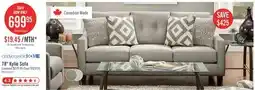 The Brick Made in Canada Cindy Crawford Home Kylie 78 Linen-Look Sofa with Wood Legs - Zeus Grey offer