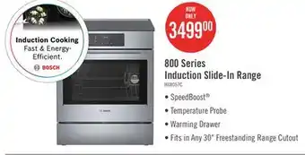 The Brick Bosch 4.6 Cu. Ft. 800 Series Electric Range with Induction Cooktop - HII8057C offer