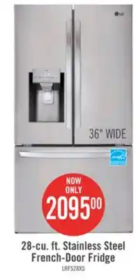 The Brick LG 36 28 Cu. Ft. French-Door Refrigerator - Smudge Proof Stainless Steel - LRFS28XBS offer