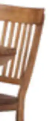 The Brick Cedar Dining Chair, Pine Wood, Slat Back - Brown offer