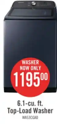 The Brick Samsung 6.1 Cu. Ft. Top-Load Washer - Navy - WA53CG7155ADA4 offer