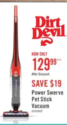 The Brick Dirt Devil Power Swerve Pet Stick Vacuum offer