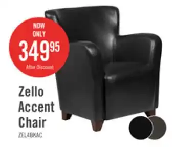 The Brick Zello 29.92 Faux Leather Accent Chair with Wood Legs - Black offer