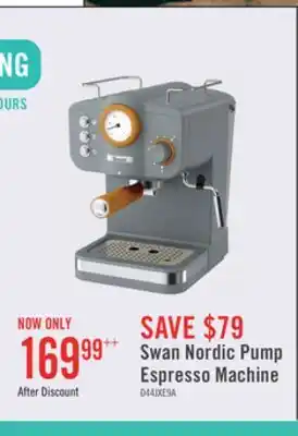 The Brick Salton Swan Nordic Pump Espresso Machine - SK22111GRYN offer