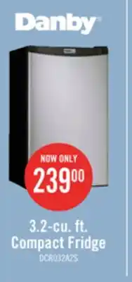 The Brick Danby 17.7 3.2 Cu. Ft. Single-Door Mini Fridge - Stainless Steel - DCR032A2BSLDD offer