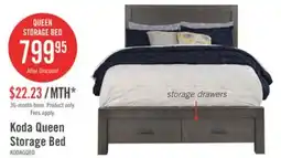 The Brick Koda Platform Storage Bed with Headboard & Frame, Wooden, Grey - Queen Size offer