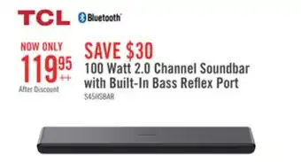 The Brick TCL 2.0 CH Bluetooth Dolby Atmos DTS Virtual:X Soundbar (S45H) offer