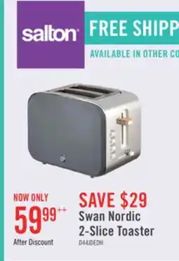 The Brick Salton Swan Nordic 2-Slice Toaster - ST14610GRYN offer