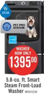 The Brick Maytag 5.8 Cu. Ft. Pet Pro Smart Front-Load Washer - Midnight Steel - MFW7020RF offer