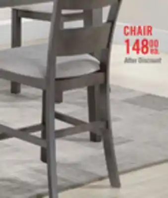 The Brick Krew Dining Chair with Polyester Fabric, Ladder-Back - Grey offer