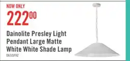 The Brick Dainolite Presley 1 Light Pendant Large Matte White White Shade Lamp offer