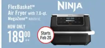 The Brick Ninja FlexBasket Air Fryer with 7.0-qt. MegaZone offer